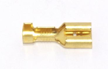 Flat plug sleeves with locking lug, 6.3 mm 0.5 - 1.0 mm³, pack of 25